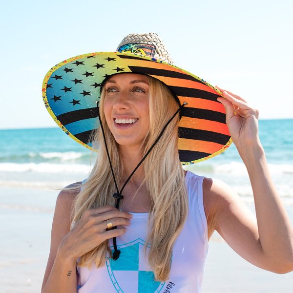 Under Brim Straw Hat | Neon Flag Sale - Image 2
