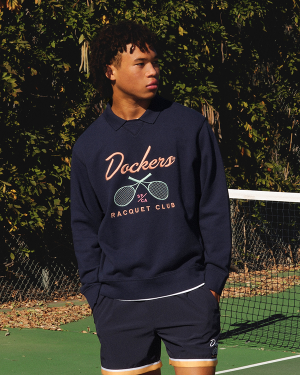 Racquet Club Collared Sweatshirt, Relaxed Fit Sale