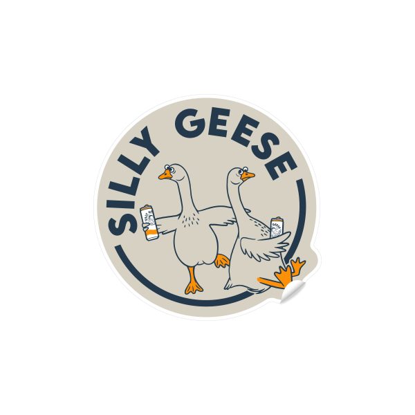 Silly Geese Sticker For Sale
