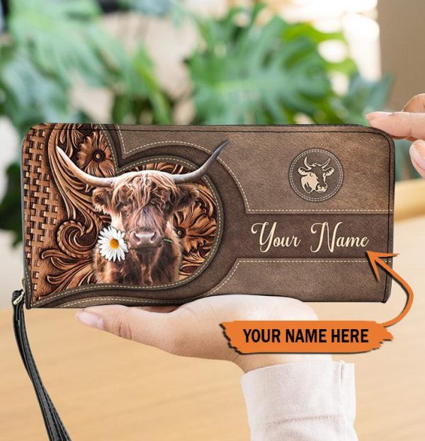 Personalized Cow Clutch Purse, Personalized Gift for Farmers, Cow Lovers, Chicken Lovers - PU153PS06 For Cheap